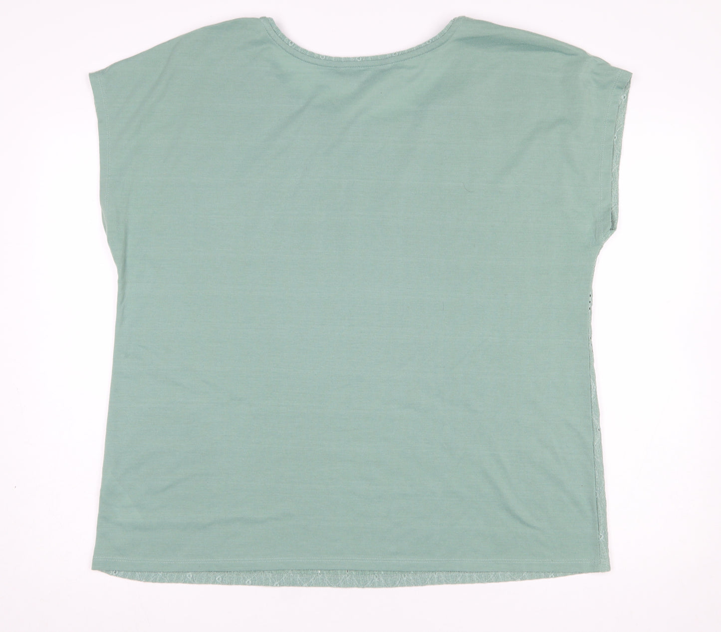 Bonmarché Women’s Green Embroidered Short Sleeve Blouse Size 18