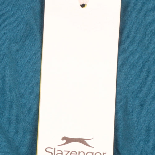 Slazenger Men's Blue Crew Neck Short Sleeve Cotton T-Shirt L