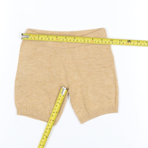 Next Baby Beige Knit Shorts 0-3 Months Unisex Soft Elastic Waist
