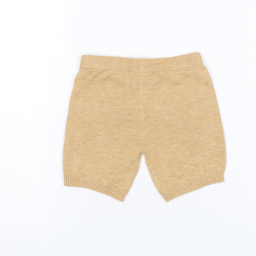 Next Baby Beige Knit Shorts 0-3 Months Unisex Soft Elastic Waist