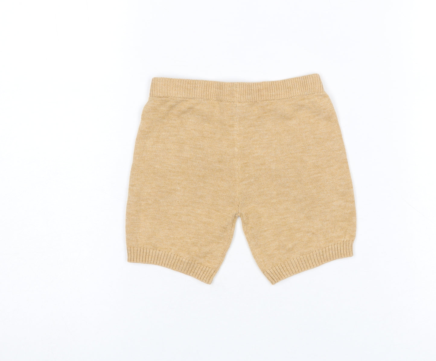 Next Baby Beige Knit Shorts 0-3 Months Unisex Soft Elastic Waist