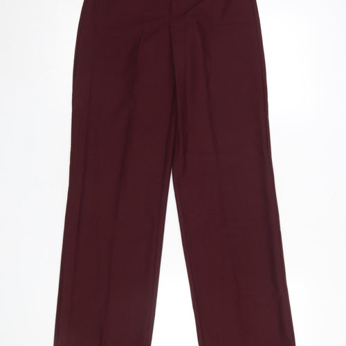 Stradivarius Women’s Red Straight Leg Dress Trousers Size 4