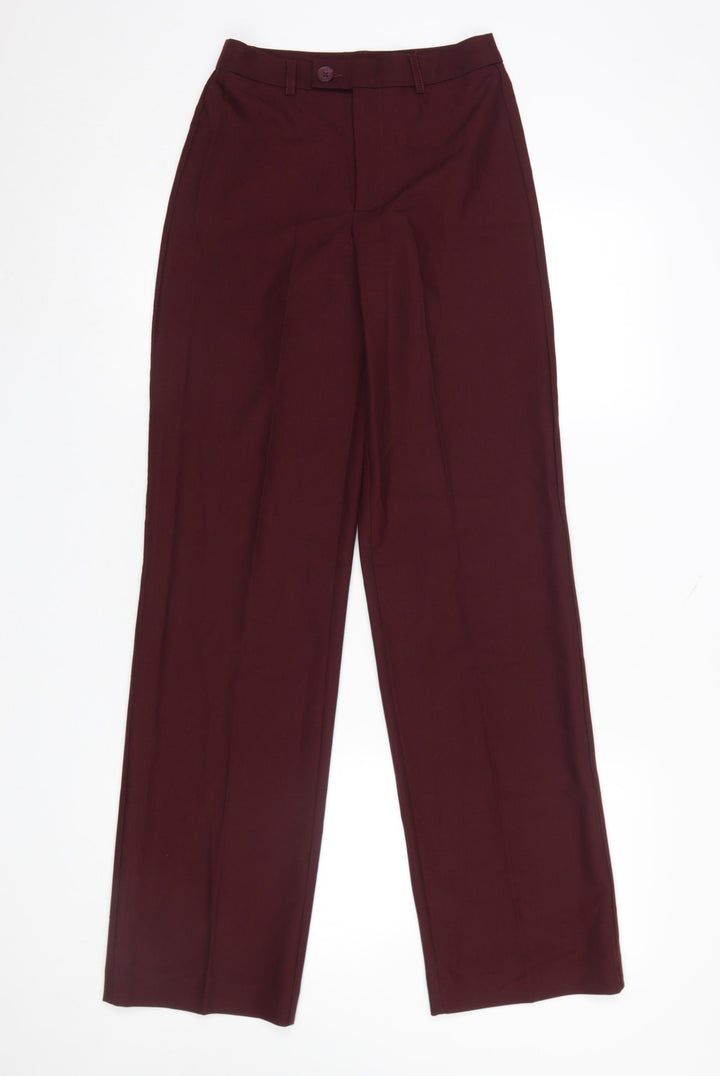 Stradivarius Women’s Red Straight Leg Dress Trousers Size 4