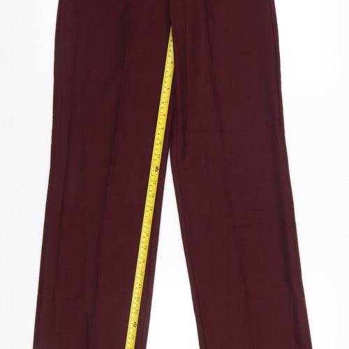 Stradivarius Women’s Red Straight Leg Dress Trousers Size 4