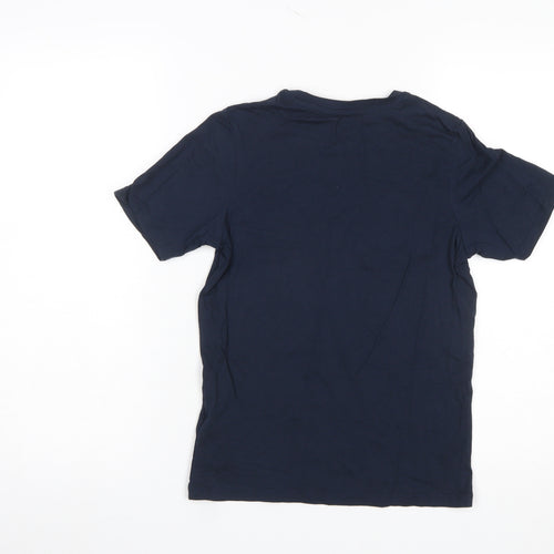 Jack & Jones Boys Blue Graphic Logo Crew Neck Cotton T-Shirt 12 Years