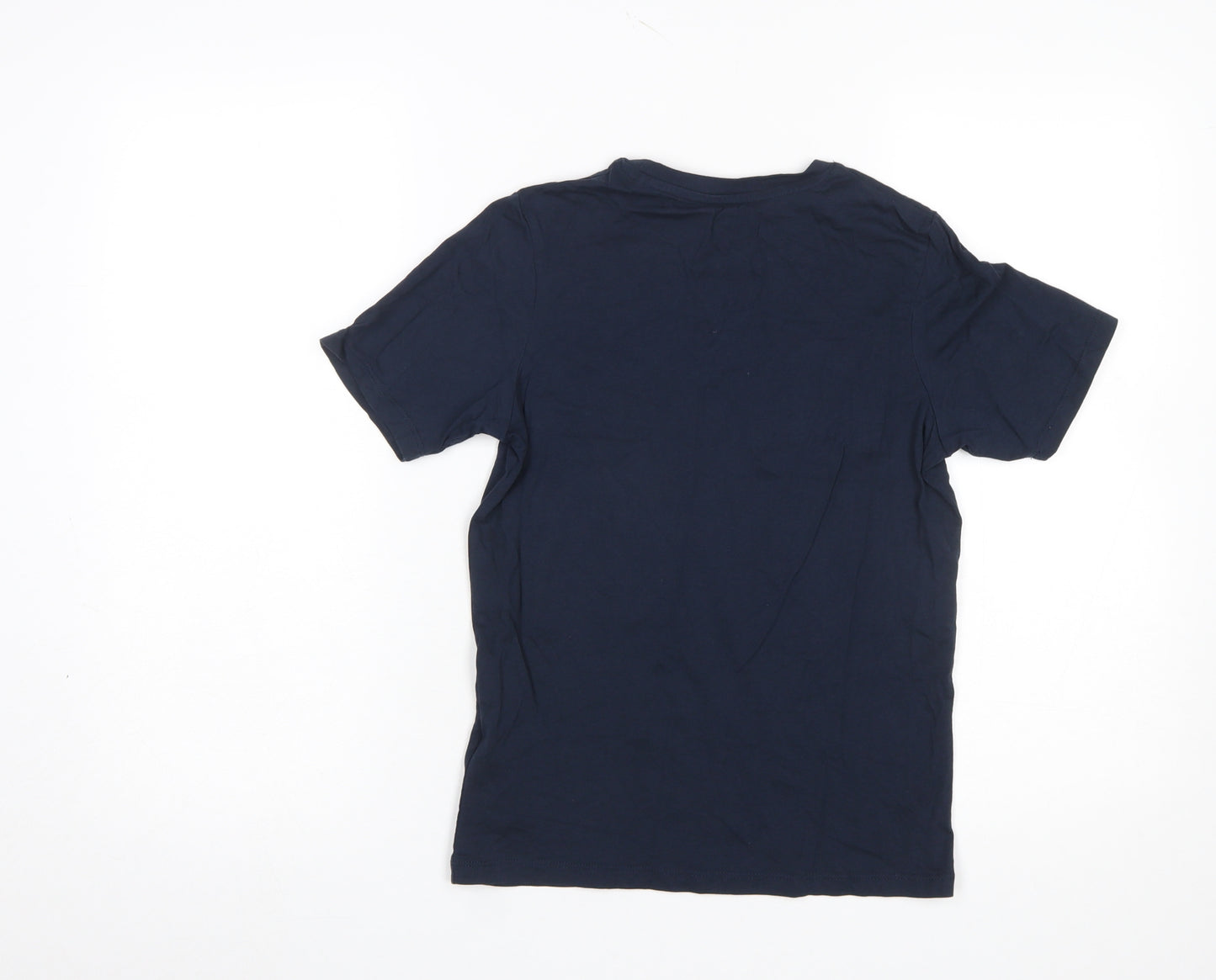 Jack & Jones Boys Blue Graphic Logo Crew Neck Cotton T-Shirt 12 Years