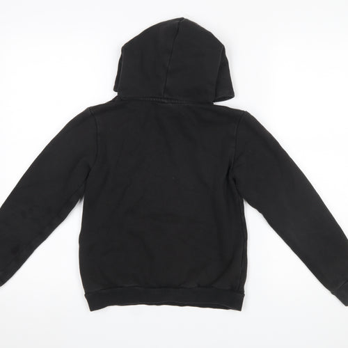 Puma Boys Black Pullover Hoodie 11-12 Years Logo Fleece Sweatshirt