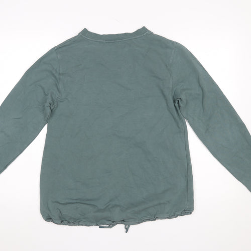 Carolyn Donnelly The Edit Women's Green Pullover Sweatshirt UK S 'Optimist' Print