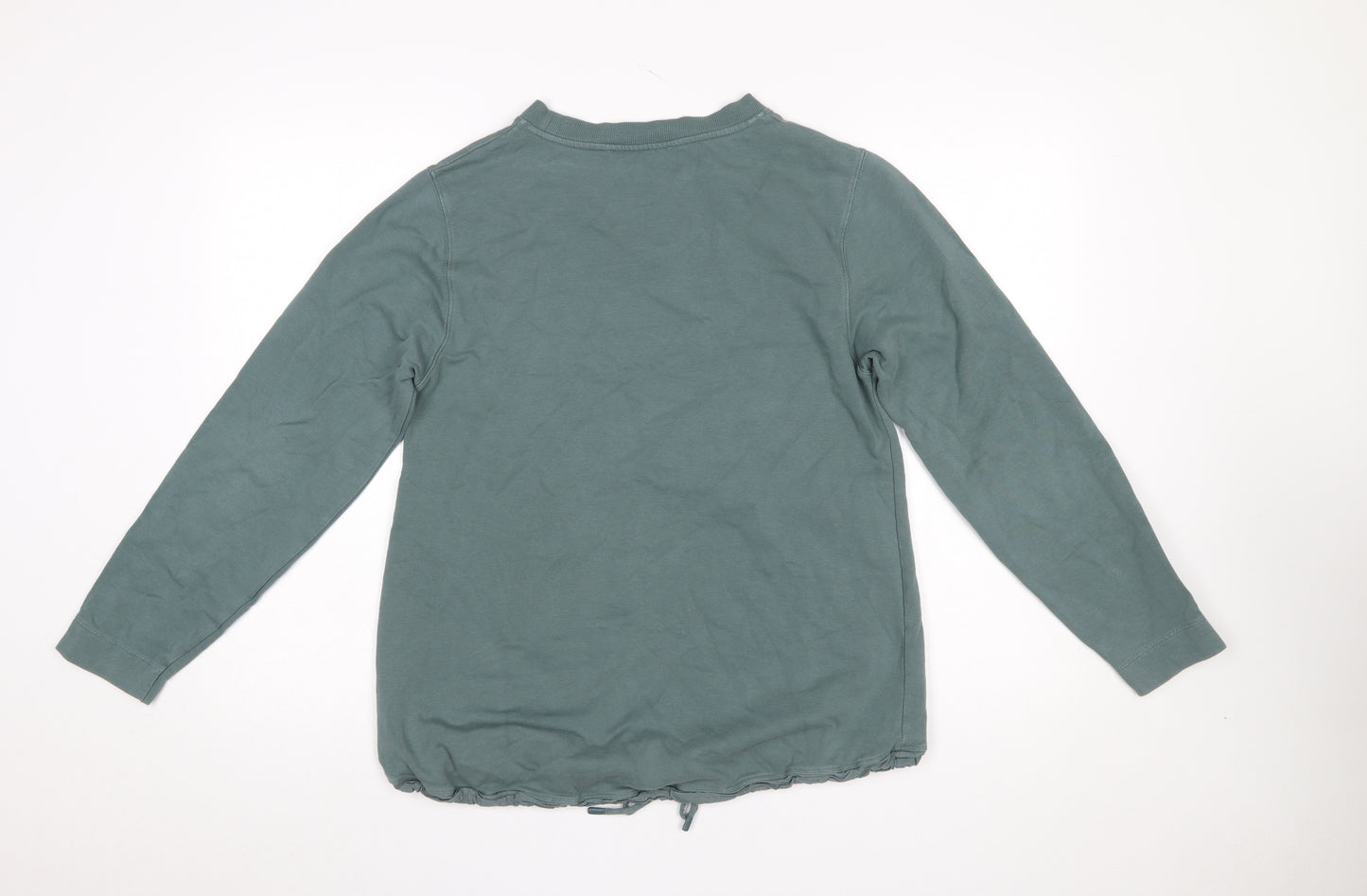 Carolyn Donnelly The Edit Women's Green Pullover Sweatshirt UK S 'Optimist' Print