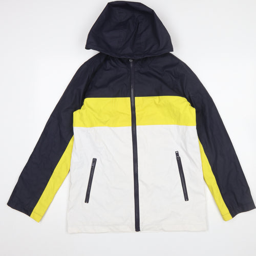Topshop Women’s Multicoloured Hooded Windbreaker Jacket Size 8