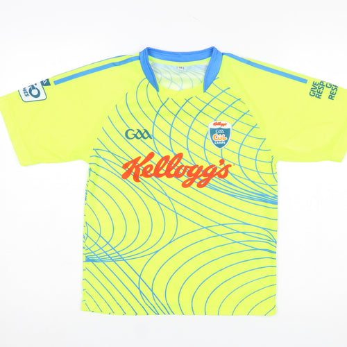 O'Neills Boys Yellow GAA Kellogg's Cool Camps Jersey T-Shirt Size 3 Years