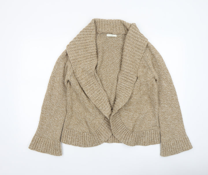 Marks & Spencer Women’s Beige Wool Blend Chunky Knit Cardigan UK 18