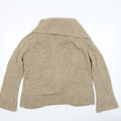 Marks & Spencer Women’s Beige Wool Blend Chunky Knit Cardigan UK 18