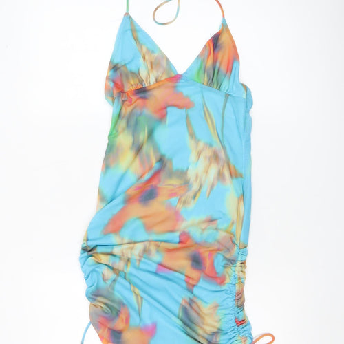Bershka Women’s Multicoloured Floral Bodycon Mini Dress M