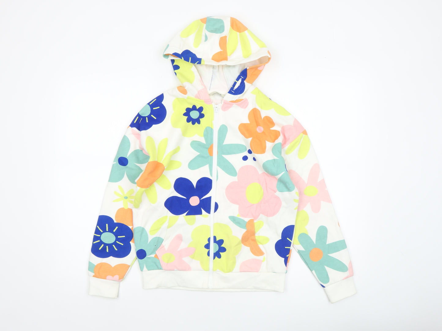 George Girls Multicoloured Floral Full Zip Hoodie 11-12 Years