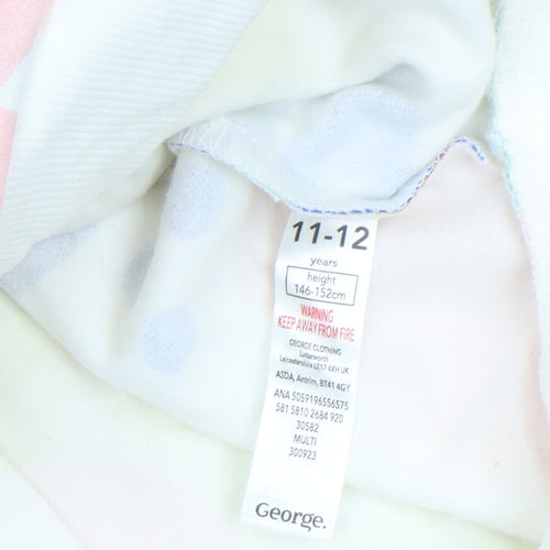 George Girls Multicoloured Floral Full Zip Hoodie 11-12 Years