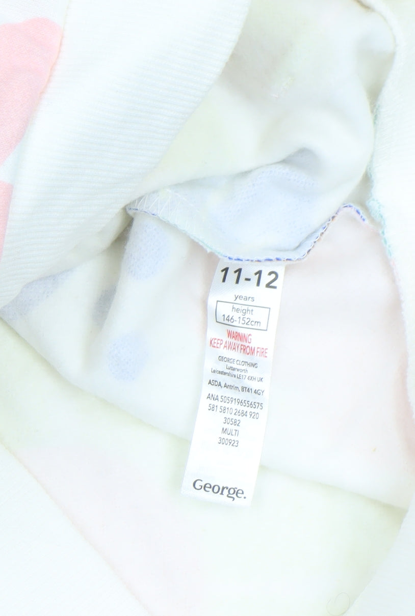 George Girls Multicoloured Floral Full Zip Hoodie 11-12 Years