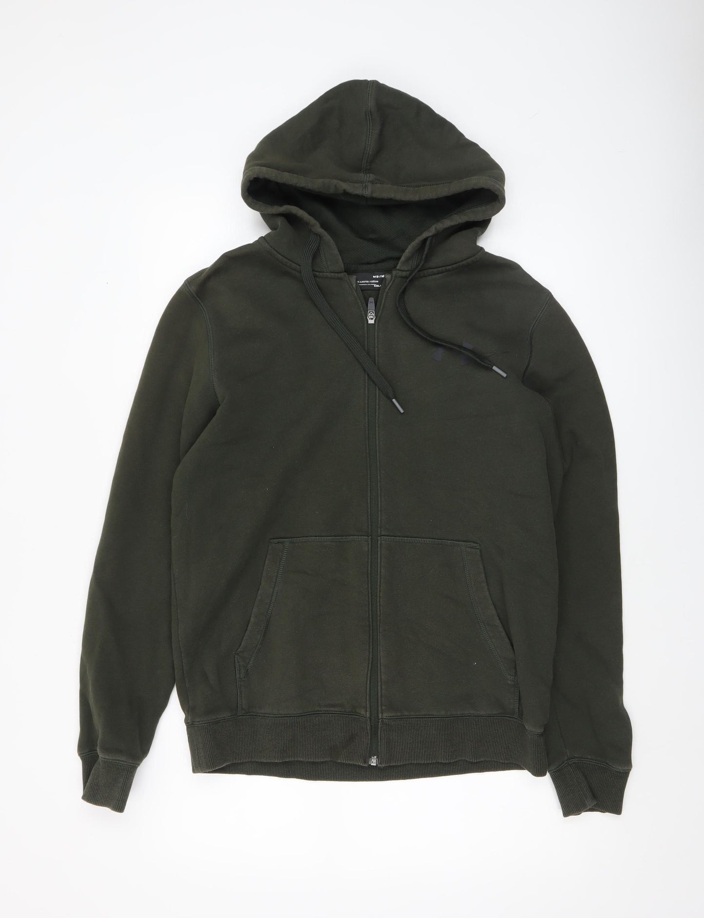 Under Armour Men’s Green Full Zip ColdGear Hoodie M Fleece Sportswear