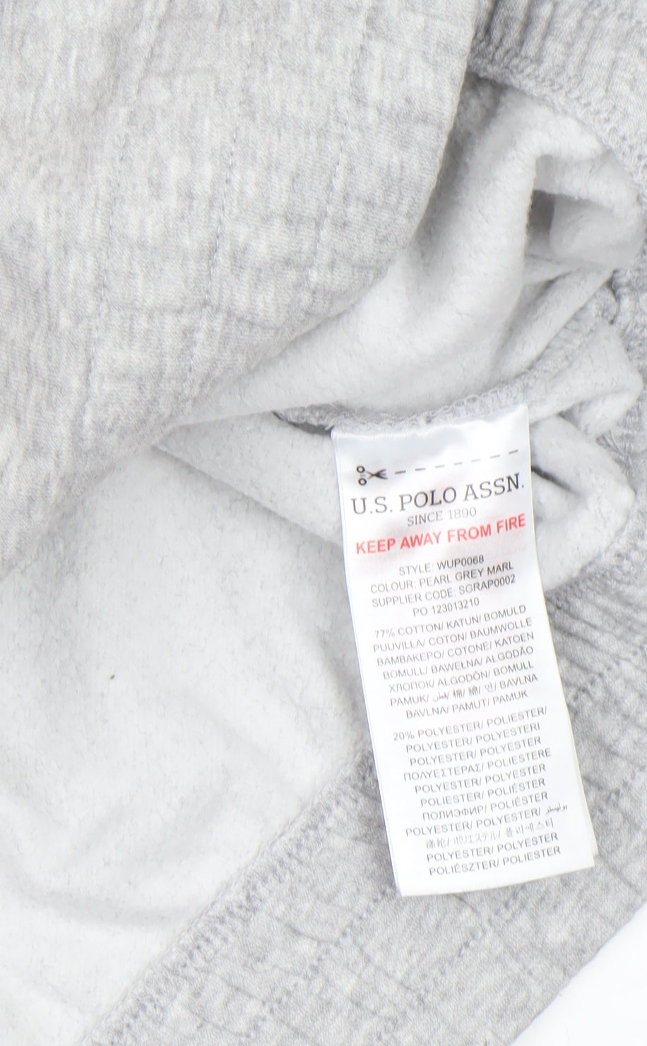 U.S. Polo Assn. Women's Grey Marl XL Pullover Sweatshirt
