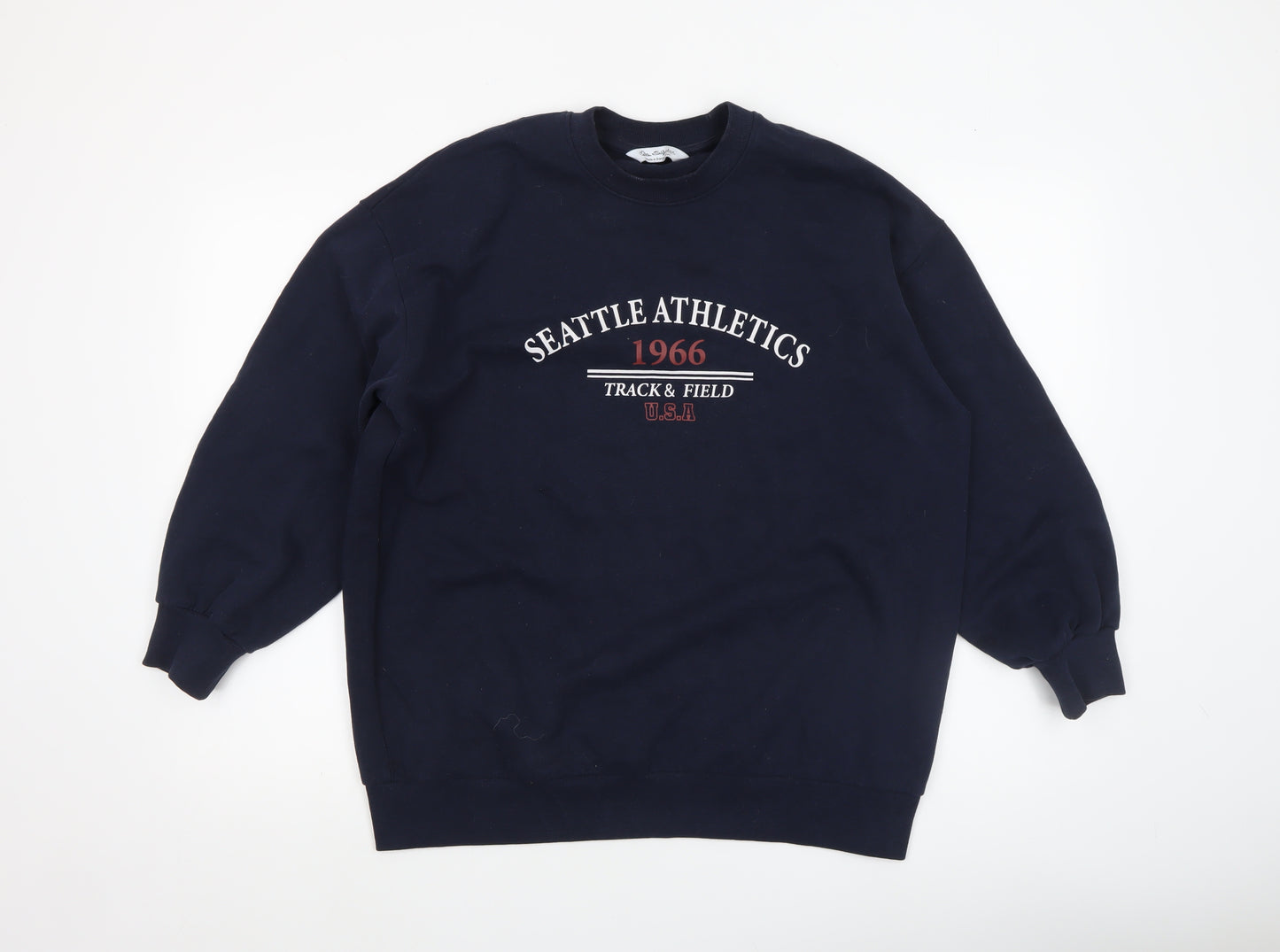 ASOS Women Navy Blue Seattle Athletics 1966 Pullover Sweatshirt Size S