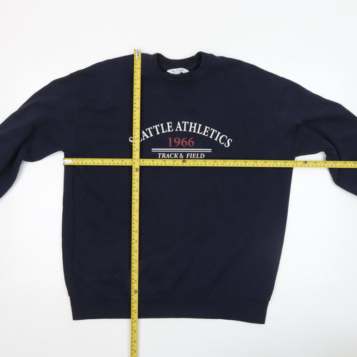 ASOS Women Navy Blue Seattle Athletics 1966 Pullover Sweatshirt Size S