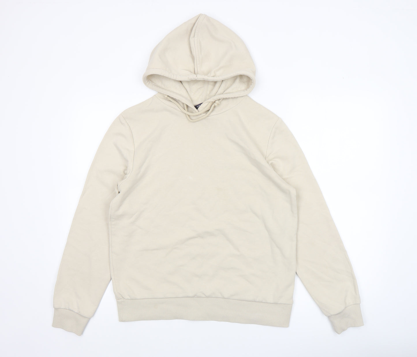 Marks and Spencer Women Beige Pullover Hoodie Size 10 Cotton Blend