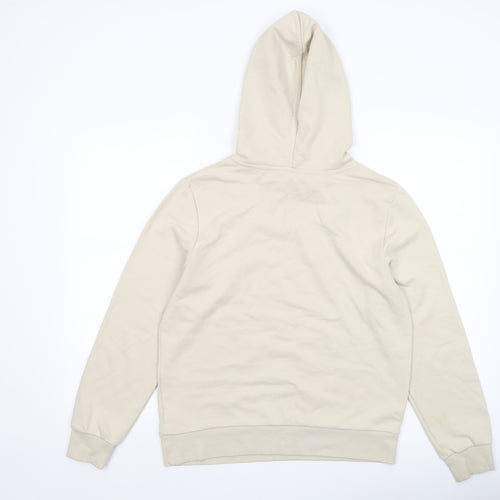 Marks and Spencer Women Beige Pullover Hoodie Size 10 Cotton Blend