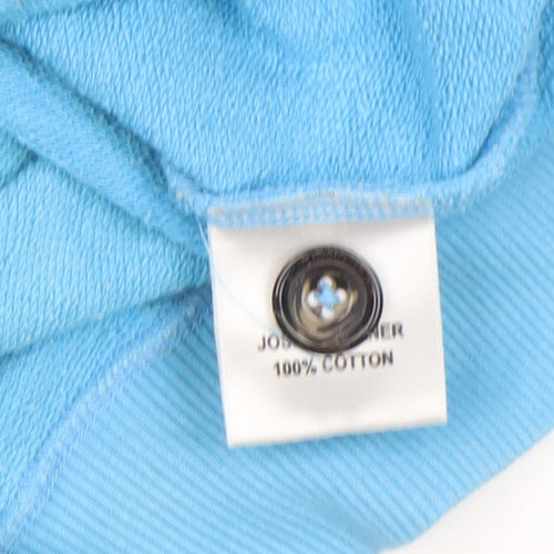 Joseph Turner Men’s Blue Henley Mock Neck Cotton Sweatshirt L