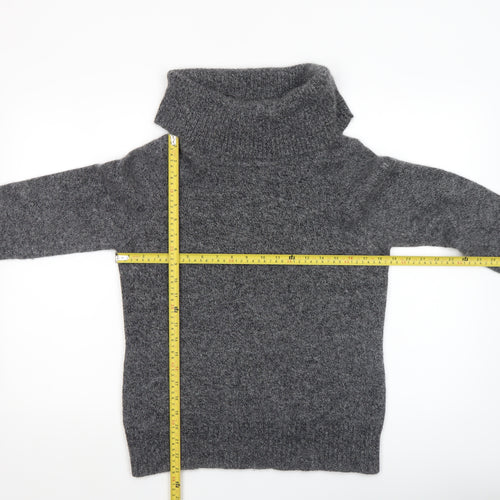BHS Women’s Grey Roll Neck Alpaca Blend Jumper Size 14