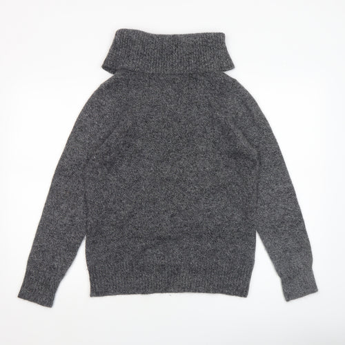 BHS Women’s Grey Roll Neck Alpaca Blend Jumper Size 14