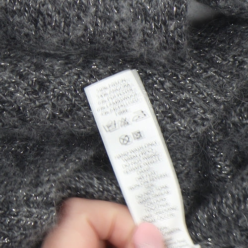 BHS Women’s Grey Roll Neck Alpaca Blend Jumper Size 14