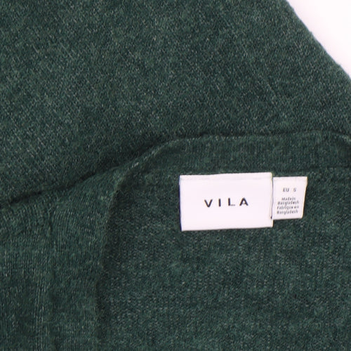 Vila Womens Green Long Sleeve Open Knit Cardigan Size 8