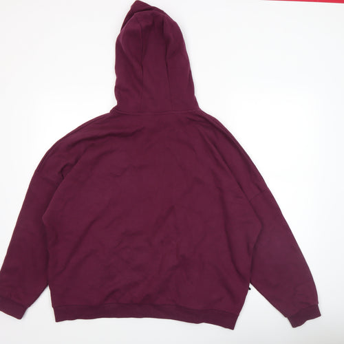 Ellesse Womens Burgundy Hoodie UK 14 Pullover Cotton Blend Casual