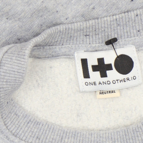 One and Other.io Women's Grey Organic Cotton Pullover Sweatshirt XS