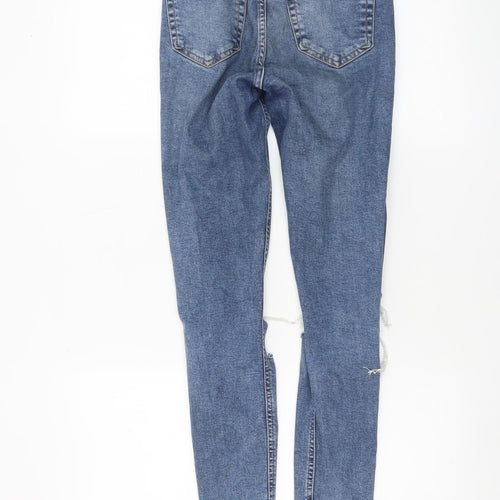 Topshop Jamie Women's Blue Distressed Skinny Jeans Size 28