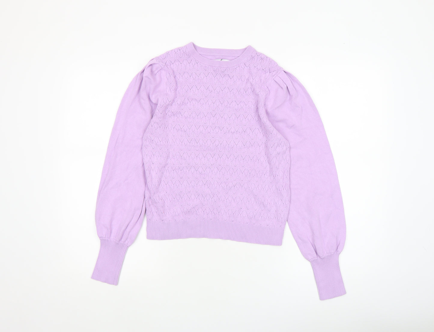 Warehouse Women’s Purple Knit Crew Neck Pullover Jumper M