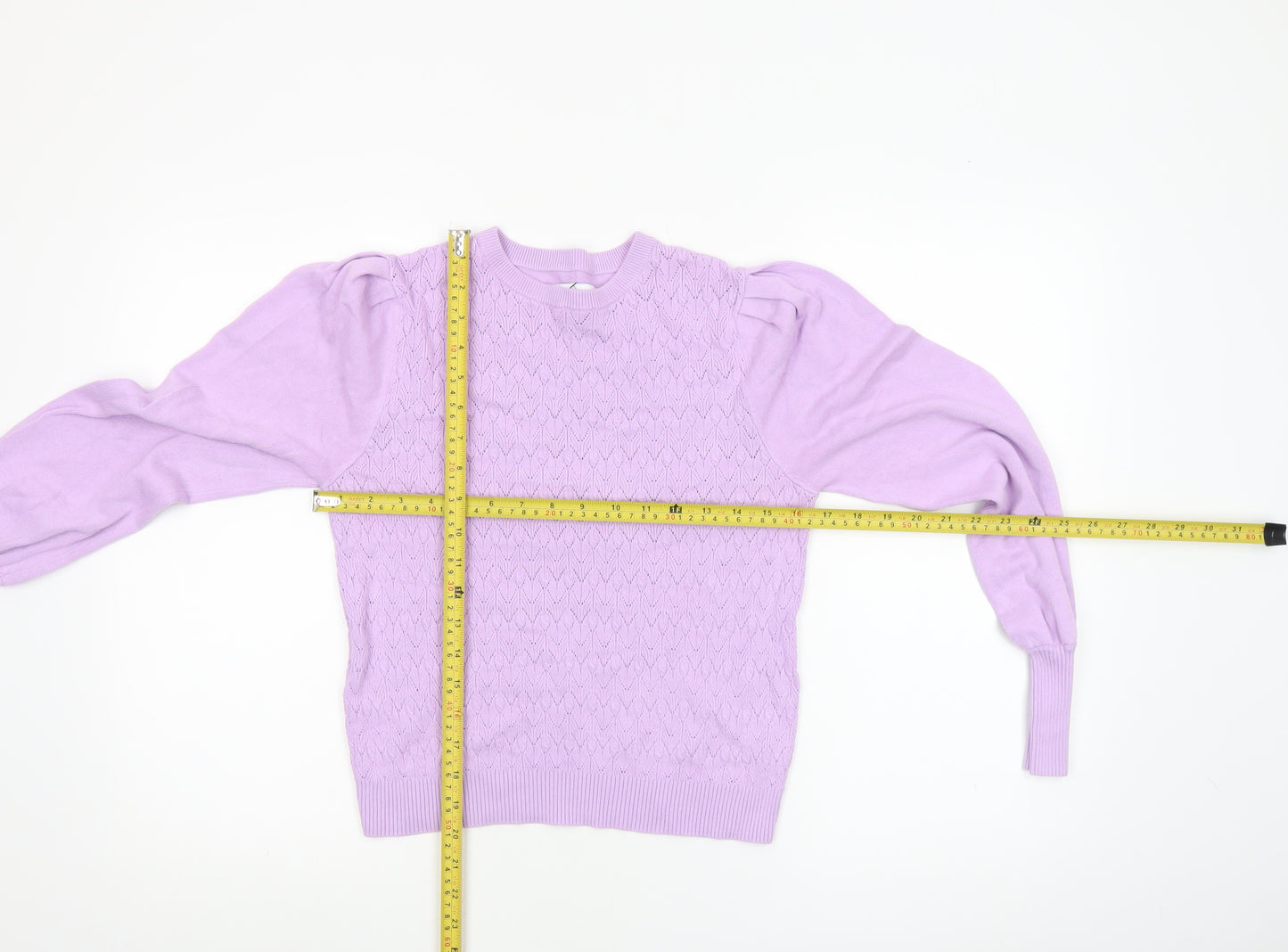 Warehouse Women’s Purple Knit Crew Neck Pullover Jumper M