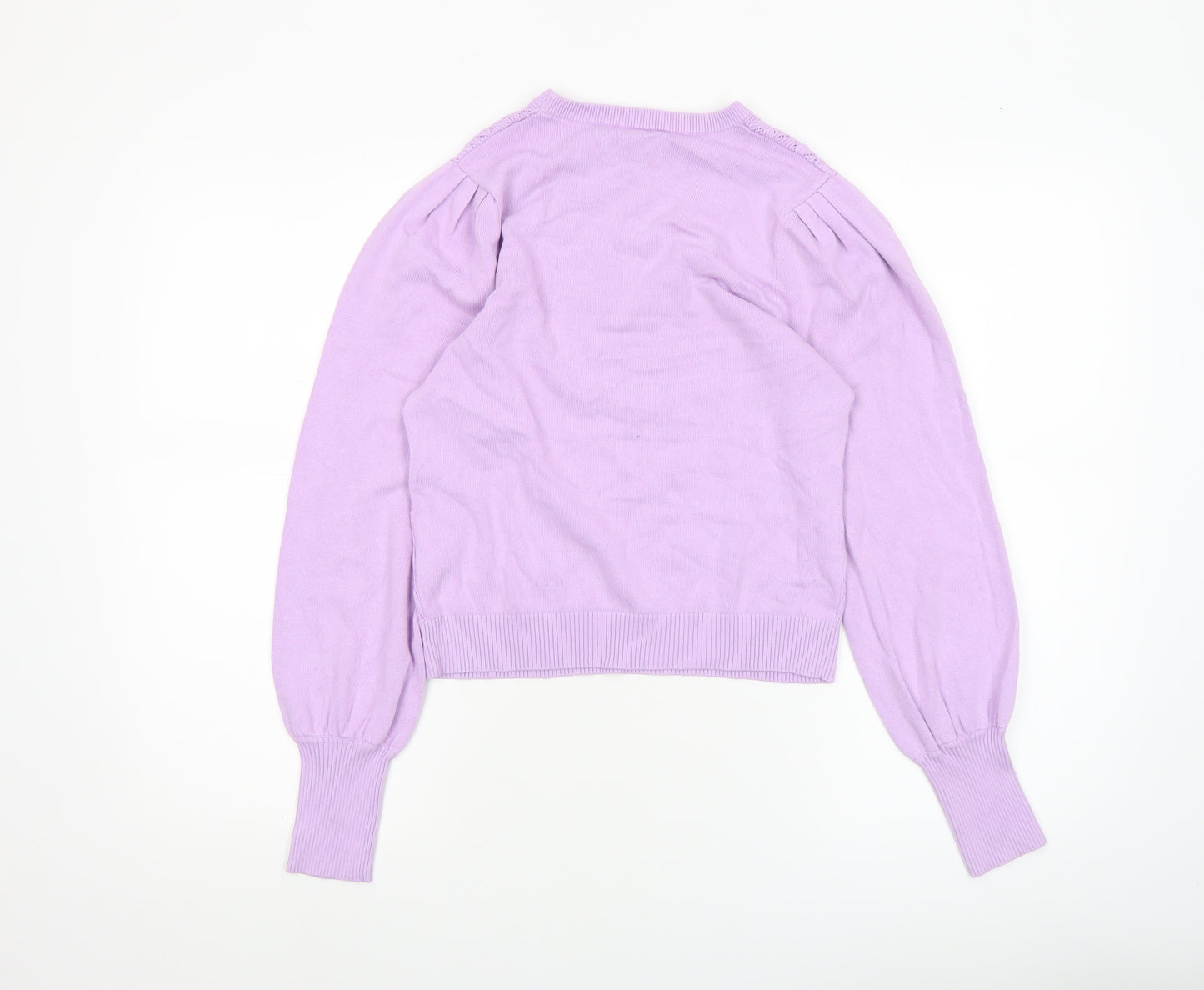 Warehouse Women’s Purple Knit Crew Neck Pullover Jumper M