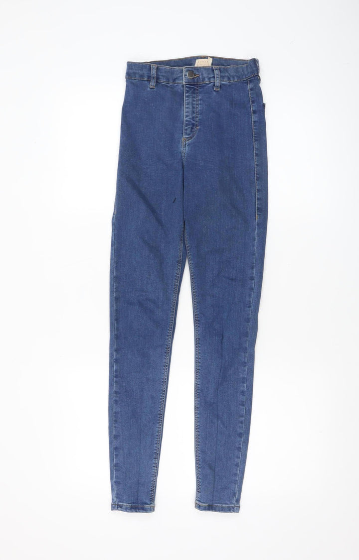 Topshop Women's Blue Skinny Stretch Jeans Size 8 W25 L32