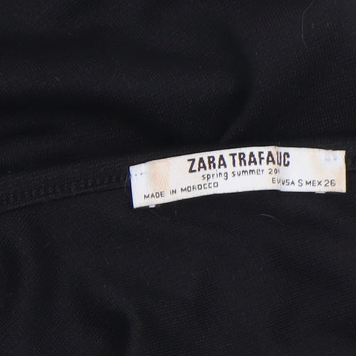Zara Trafaluc Women’s Black Ruffle Sleeve V-Neck Camisole Tank Top Size S