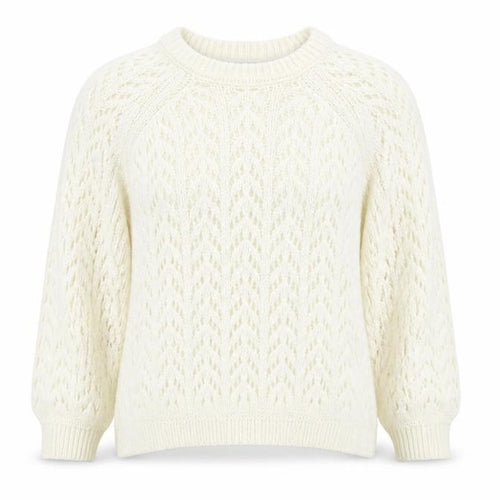 ASOS Women Ivory Open Knit Crew Neck Jumper Size M 12-14