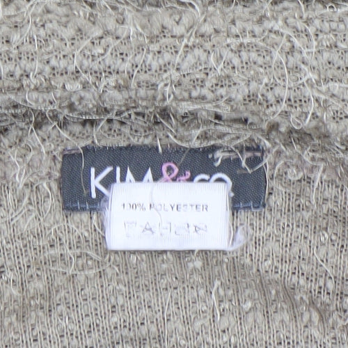 Kim & Co Women Beige 3/4 Sleeve Round Neck Knit Pullover Jumper L