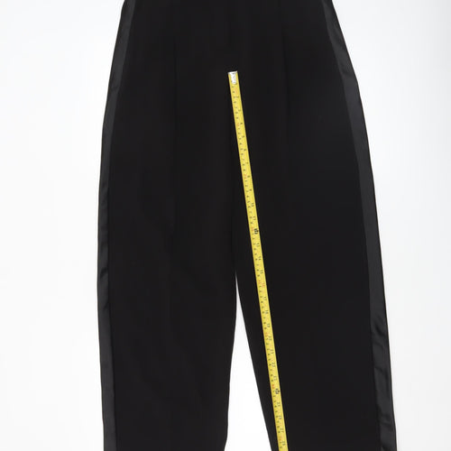 Primark Women’s Black Satin Trim High Waist Dress Pants Size 8