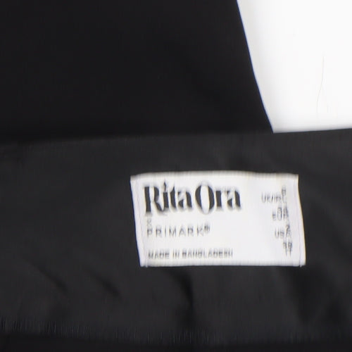 Primark Women’s Black Satin Trim High Waist Dress Pants Size 8