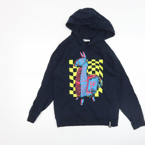 Guppy Boys Navy Fortnite Hoodie 11-12 Years Pullover Cotton Graphic Print