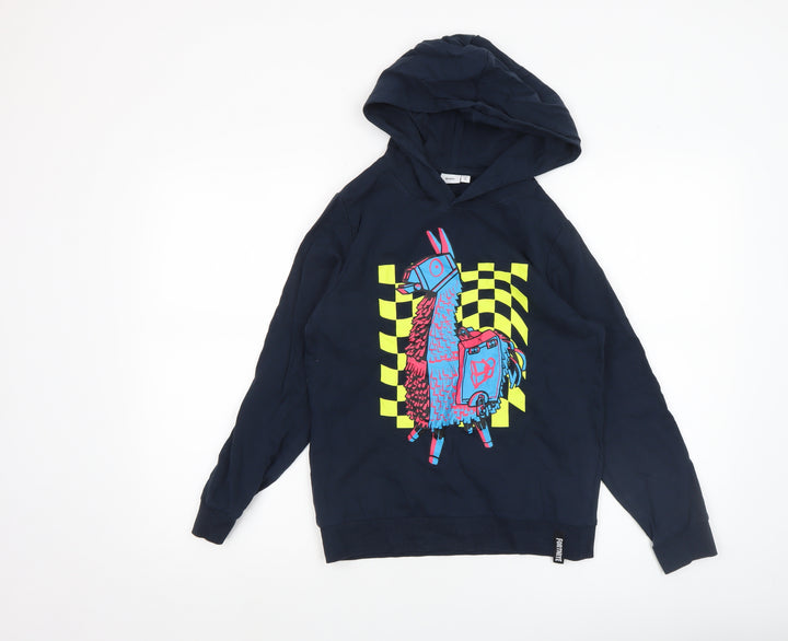 Guppy Boys Navy Fortnite Hoodie 11-12 Years Pullover Cotton Graphic Print