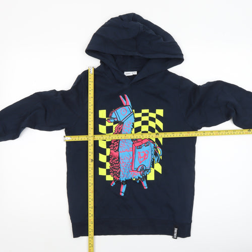 Guppy Boys Navy Fortnite Hoodie 11-12 Years Pullover Cotton Graphic Print