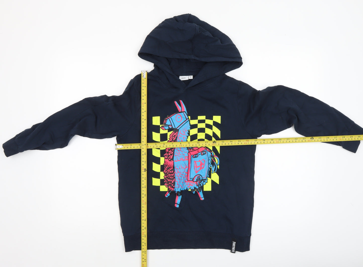 Guppy Boys Navy Fortnite Hoodie 11-12 Years Pullover Cotton Graphic Print