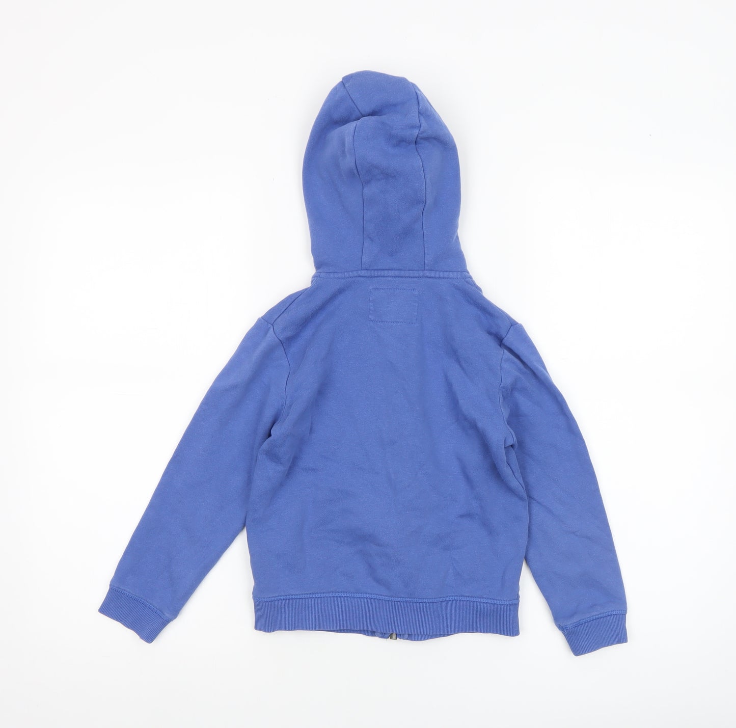Marks and Spencer Boys Blue Full Zip Hoodie 5-6 Years Cotton Blend
