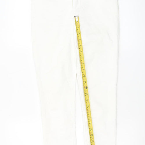 American Eagle Women’s White Skinny Jeans Size 8 Short High Rise Denim